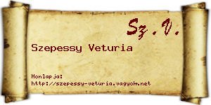 Szepessy Veturia névjegykártya